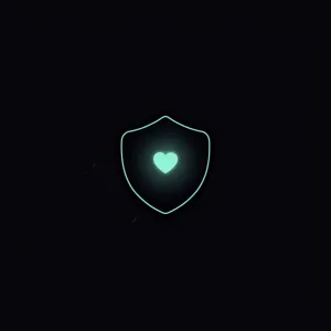 Illustration of a shield with a heart